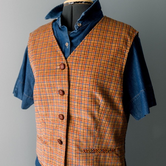 Vintage 80's Lizsport Tweed Vest - Picture 5 of 16